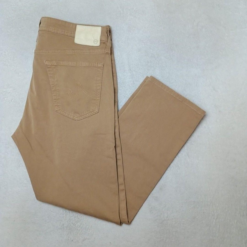 AG Adriano Goldschmied Jeans Mens 34x28 Beige Everett Slim Straight 5-Pocket